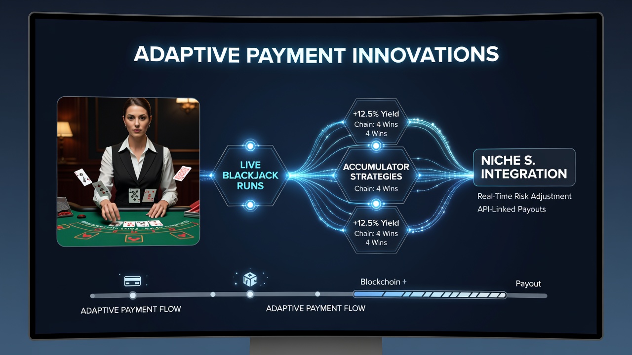Weergave van realtime accumulator opbouw vanuit blackjack winsten in niche sporten