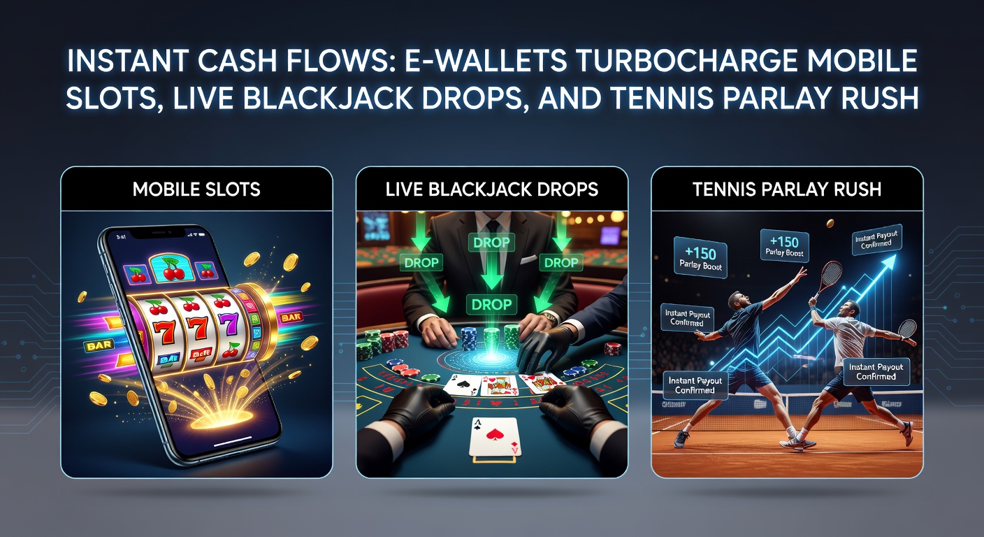 Grafiek met stijgende lijnen van e-wallet transacties gekoppeld aan live blackjack en tennis parlay volumes in mobiel gokken