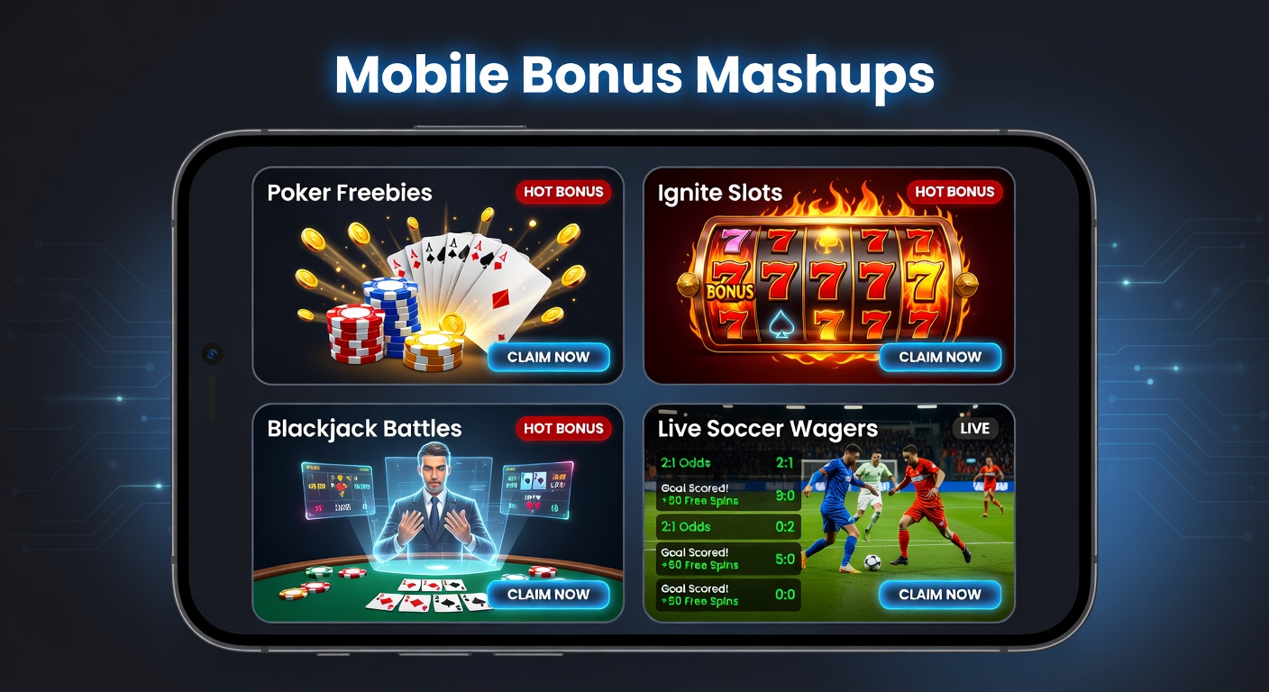 Dynamische mashup-interface met pokerchips converterend naar slotspins en blackjack tafels