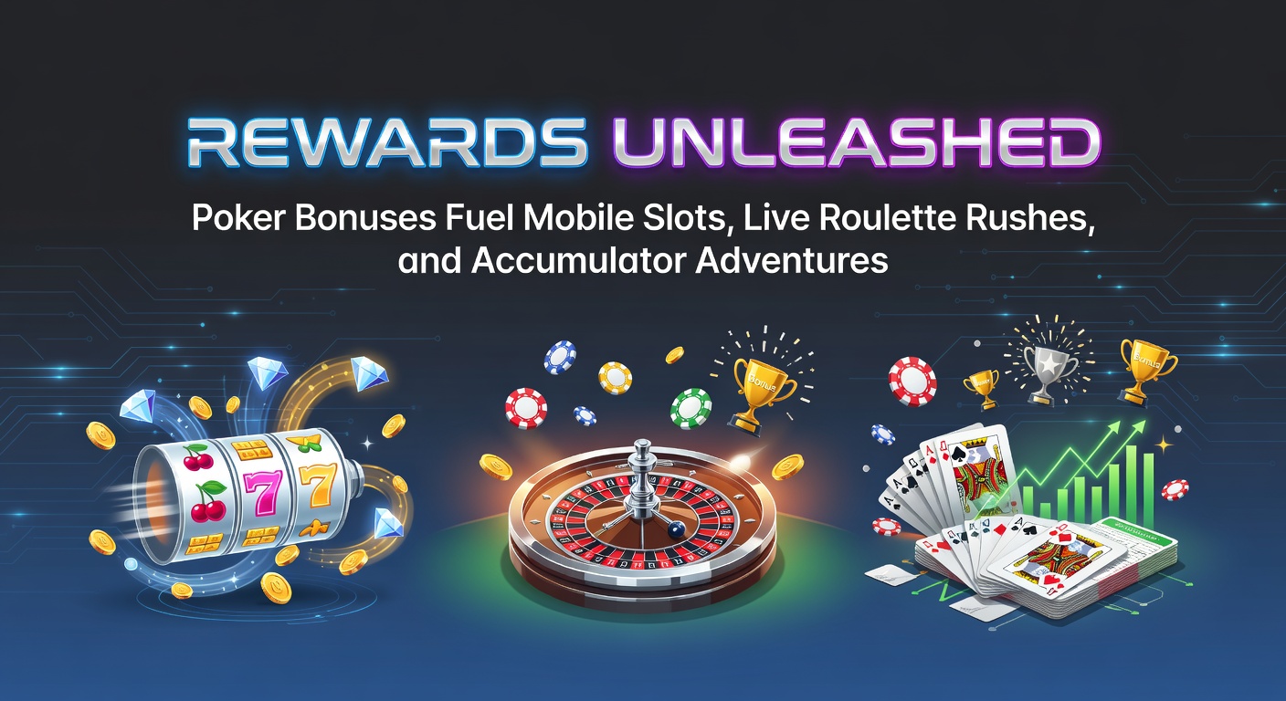 Speler geniet van pokerbonus op mobiel scherm met slots en roulette in de achtergrond