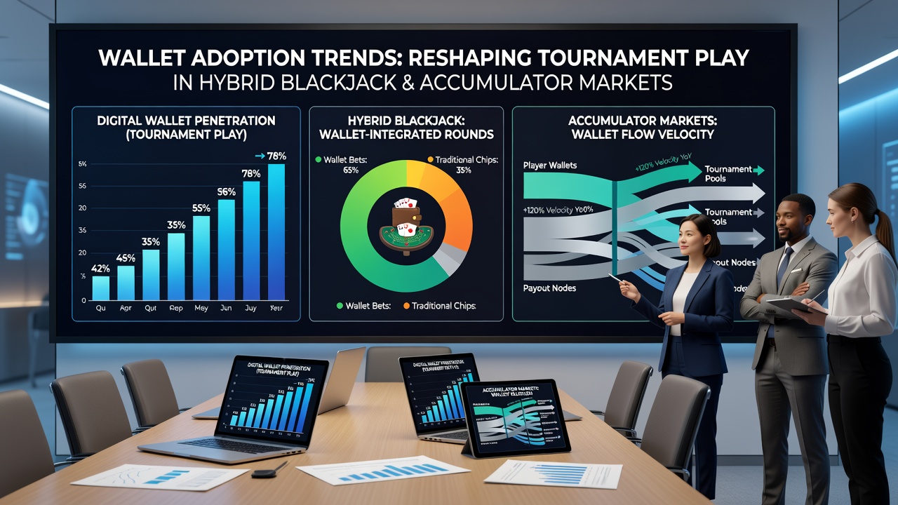Hybride blackjack en accumulator interface met wallet integratie